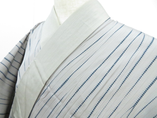 リサイクル　男物夏物長襦袢　縫い締め絞り